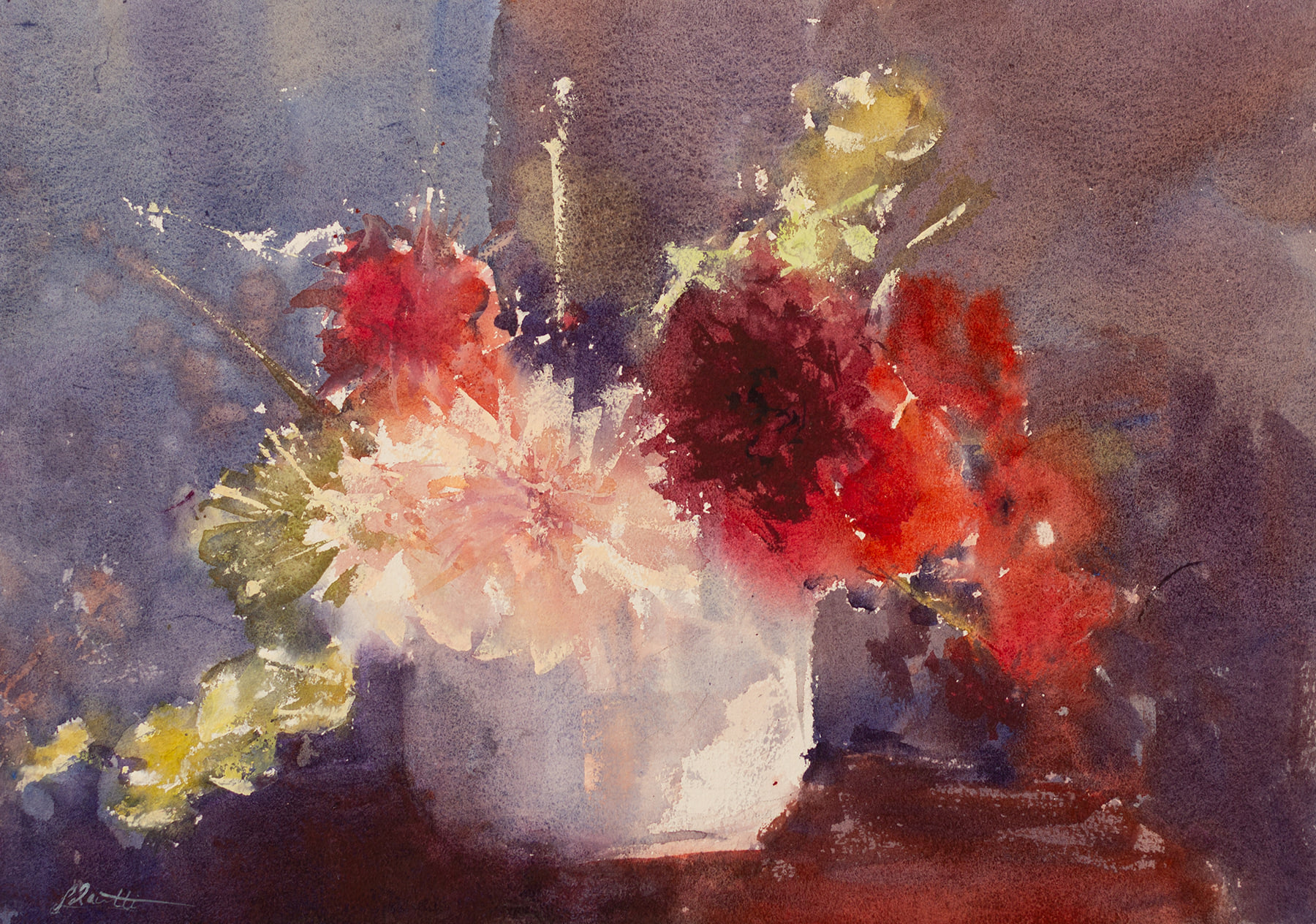 Vase with Chrysanthemums by Lucy Iannotti, 